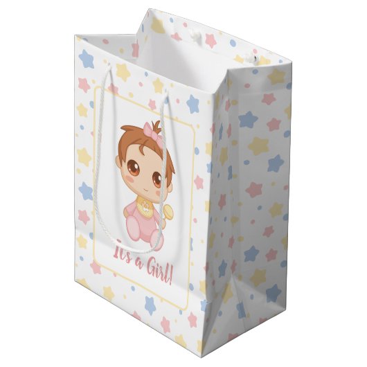 Baby Girl Pink Jumpsuit Medium Cadeauzakje (Voorkant Gekanteld)