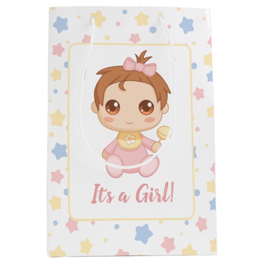 Baby Girl Pink Jumpsuit Medium Cadeauzakje (Voorkant)