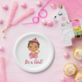 Baby Girl Pink Jumpsuit Papieren Bordje (Feest)