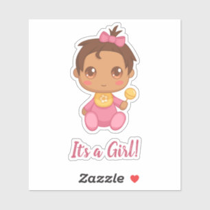 Baby Girl Pink Jumpsuit Sticker