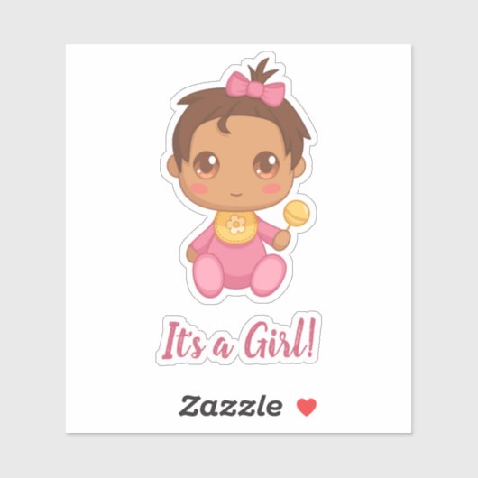 Baby Girl Pink Jumpsuit Sticker (Vel)