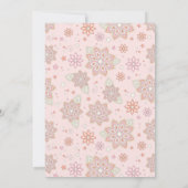 Baby Girl Pink Oranje Foto geboorteaankondiging Aankondiging (Achterkant)