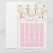 Baby Girl Pink Pea in een Peud Custom Baby Bingo G Briefpapier (Voorkant / Achterkant)