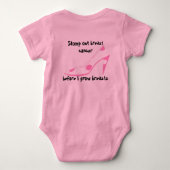 Baby Girl Pink Ribbon Crusade voor haar toekomst Romper (Achterkant)