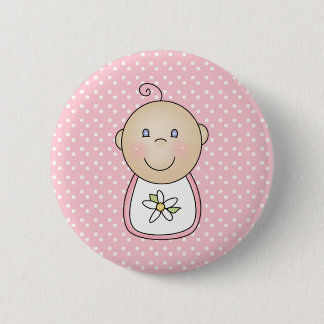 Baby Girl Pink Ronde Button 5,7 Cm