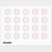 Baby Girl Pink Ronde Sticker (Vel)