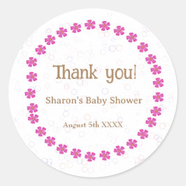 Baby Girl Pink Ronde Sticker