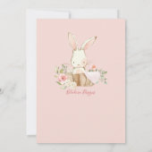 Baby Girl Pink Script Cute Elegant Baby Birth Aankondiging (Achterkant)