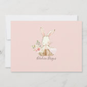 Baby Girl Pink Script Cute Elegant Baby Kaart (Achterkant)