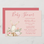 Baby Girl Pink Script Cute Elegant Baby Kaart (Voorkant / Achterkant)