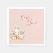 Baby Girl Pink Script Cute Elegant Baby Servet (Voorkant)