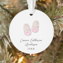 Baby Girl Pink Shoes kerst Acrylversiering Ornament
