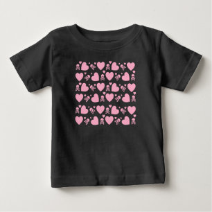 BABY GIRL PINK SKULLS SHIRT