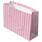 Baby Girl Pink Stripes Stork Groot Cadeauzakje (Achterkant Gekanteld)