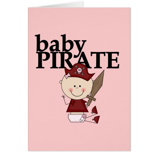 Baby Girl Pirate met zwaardshirts en cadeautjes (Voorkant)