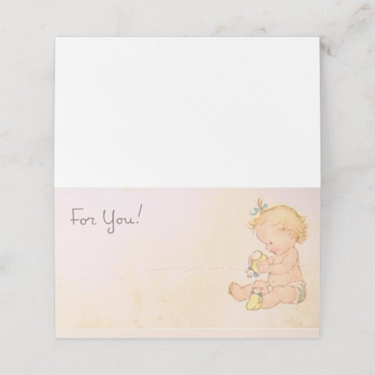  Baby Girl Plaatskaartje (Buitenkant ongevouwen)