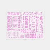 Baby Girl Princess Fleece Blanket (Voorkant (Horizontaal))