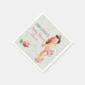 Baby Girl Princess Tiara Rozen Crown Servetten (Hoek)