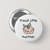 Baby Girl Proud Austria Ronde Button 5,7 Cm (Voorkant /achterkant)