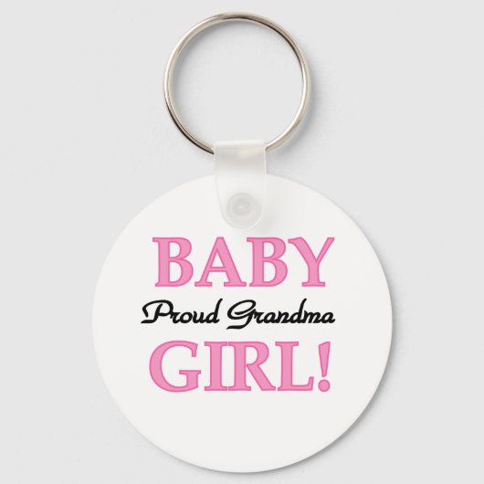 Baby Girl Proud Grandma Sleutelhanger (Voorkant)