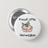 Baby Girl Proud Little Norway Ronde Button 5,7 Cm (Voorkant /achterkant)