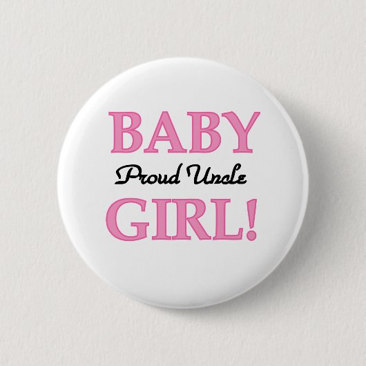 Baby Girl Proud oom Ronde Button 5,7 Cm (Voorkant)