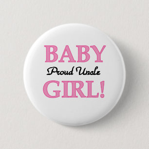 Baby Girl Proud oom Ronde Button 5,7 Cm