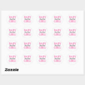 Baby Girl Proud Pap Ronde Sticker (Vel)