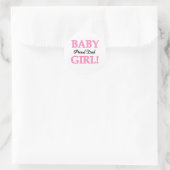 Baby Girl Proud Pap Ronde Sticker (Tas)