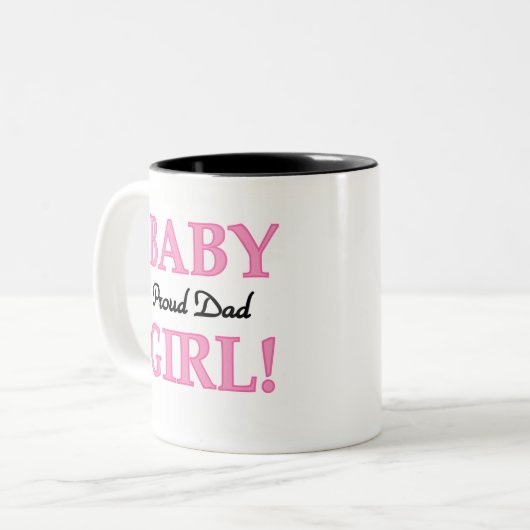 Baby Girl Proud Pap Tweekleurige Koffiemok (Voorkant links)