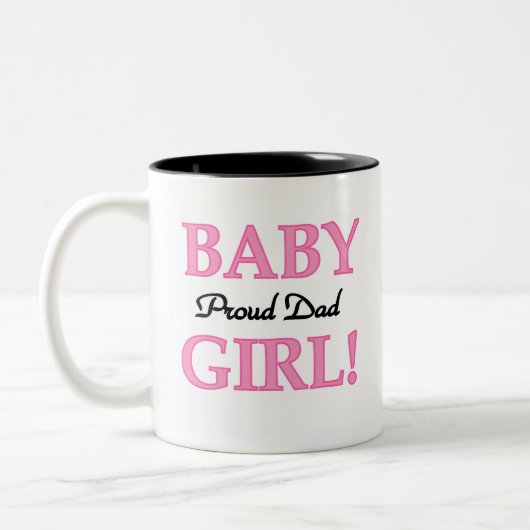 Baby Girl Proud Pap Tweekleurige Koffiemok (Links)