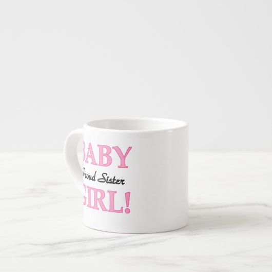 Baby Girl Proud Sister Gifts Espresso Kop (Links)