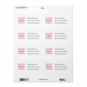 Baby Girl Proud Sister Gifts Etiket (Full Sheet)