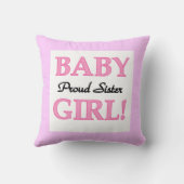 Baby Girl Proud Sister Gifts Kussen (Achterkant)