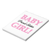 Baby Girl Proud Sister Gifts Notitieblok (Linkerzijde)