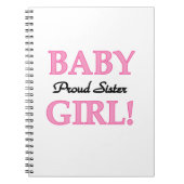 Baby Girl Proud Sister Gifts Notitieboek (Voorkant)