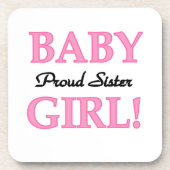 Baby Girl Proud Sister Gifts Onderzetter (Voorkant)