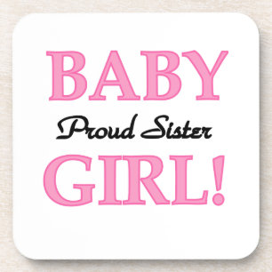 Baby Girl Proud Sister Gifts Onderzetter