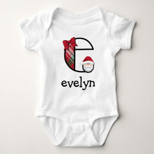 Baby Girl Pset Santa Kerstkerstpak initiaal e Romper