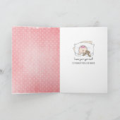 Baby Girl Quilt en Doll Kaart (Binnen)