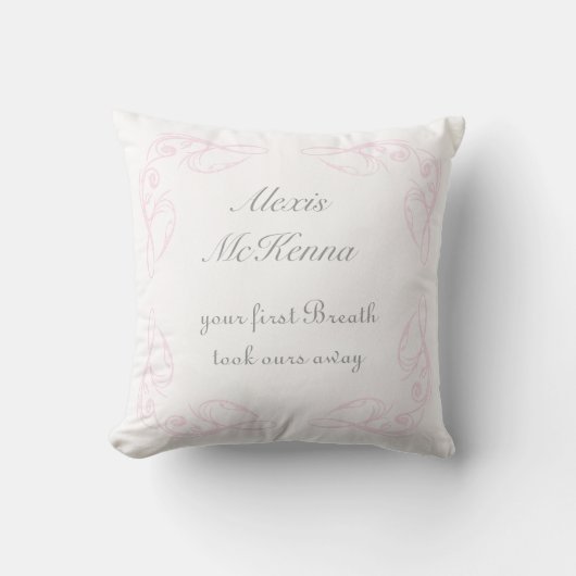 Baby Girl Quote Keepsake Sierkussen (Voorkant)