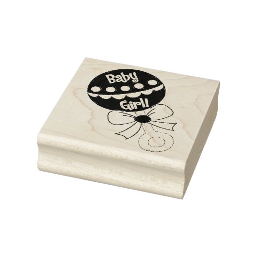 Baby Girl Rattle Rubber Stamp Rubberstempel (Stempel)