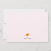 Baby Girl Rattle Shower Kaart (Achterkant)