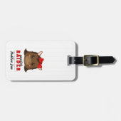 Baby Girl Red Horse Bag Label Bagagelabel (Voorkant horizontaal)