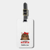 Baby Girl Red Horse Bag Label Bagagelabel (Voorkant verticaal)