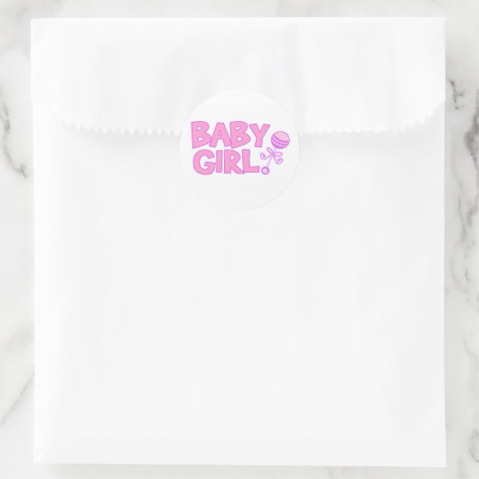Baby Girl Ronde Sticker (Tas)