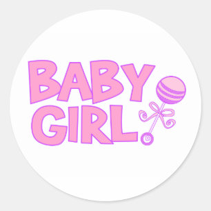 Baby Girl Ronde Sticker