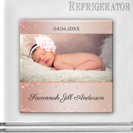 Baby Girl Roos Gold Sparking Photo Magnet