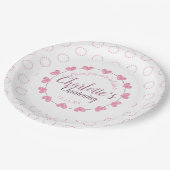 Baby girl: Roze en witte bord (Gekanteld)