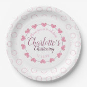 Baby girl: Roze en witte bord (Voorkant)